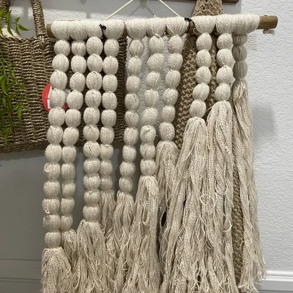 18" x 24" Hand Made Cotton Wall Art Cream - Opalhouse - Picture 5 of 5